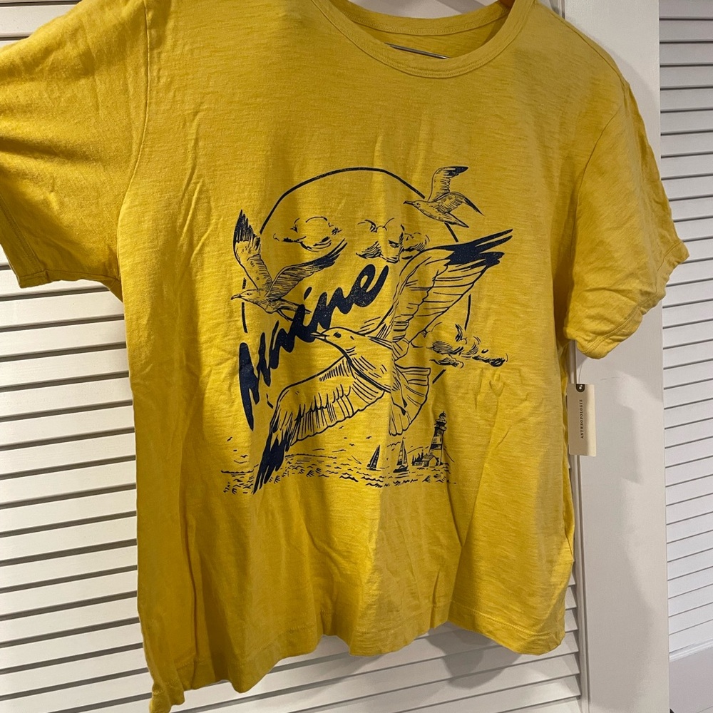 Pilcro Yellow Graphic Tee -Maine NWT